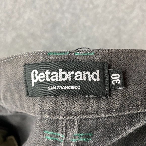 Betabrand Jeans Men's 30x30 Gray Straight Leg 100% Cotton Adults - Picture 11 of 12